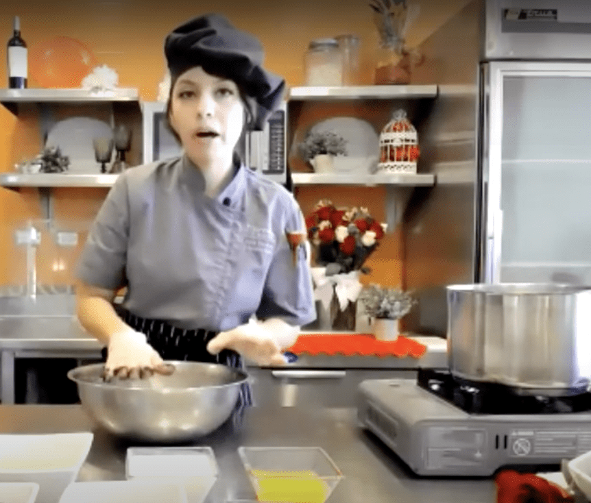 chef preparing recipe