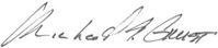 Signature of CEO Michael Grust