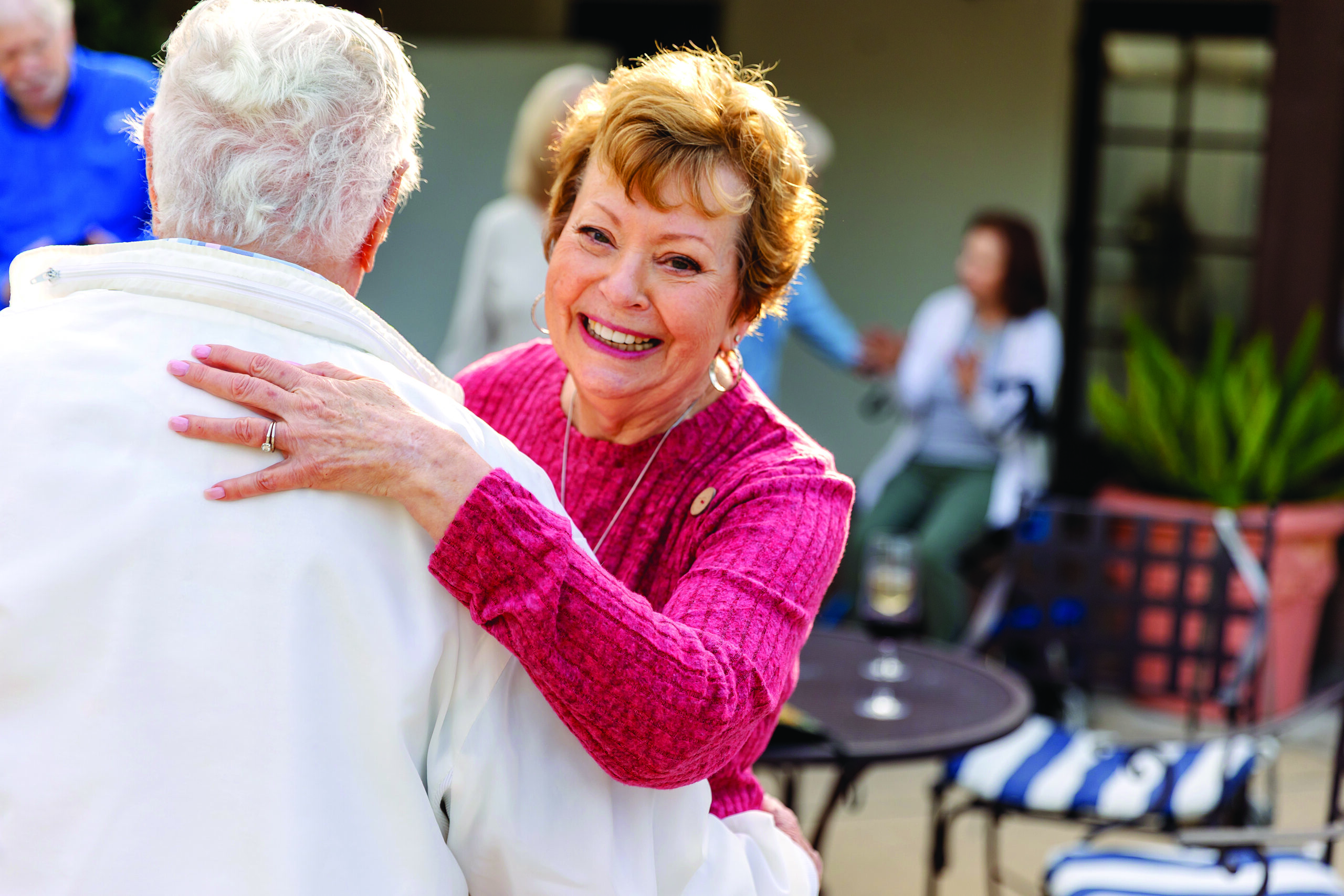 Senior woman smiling dancing