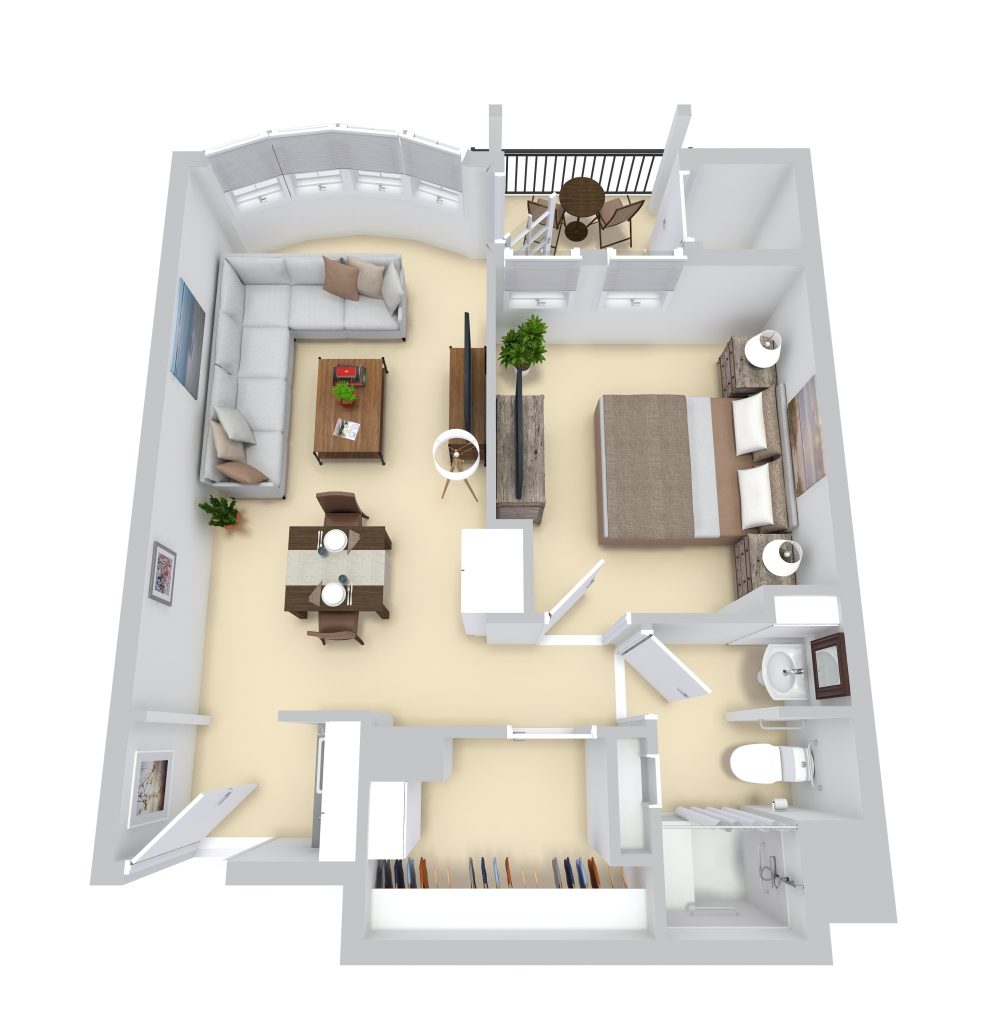 Plan B: One Bedroom / One Bathroom  floor plan