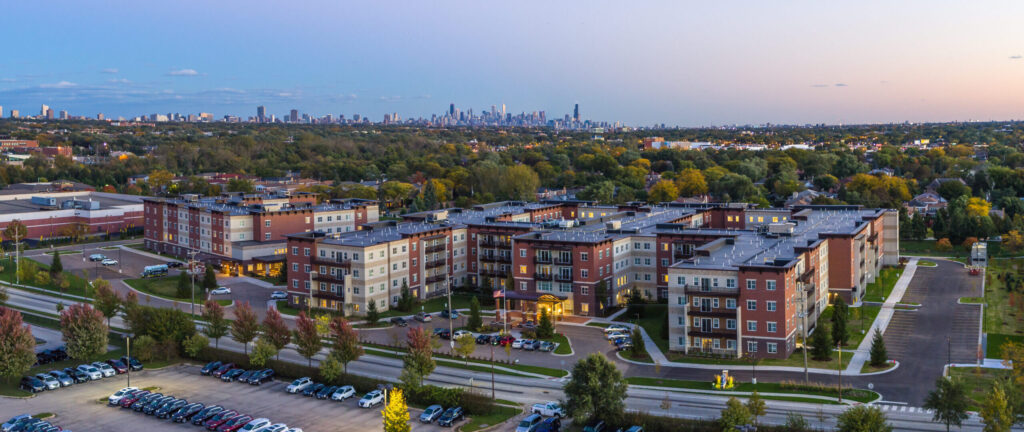 The Carrington at Lincolnwood community aerial