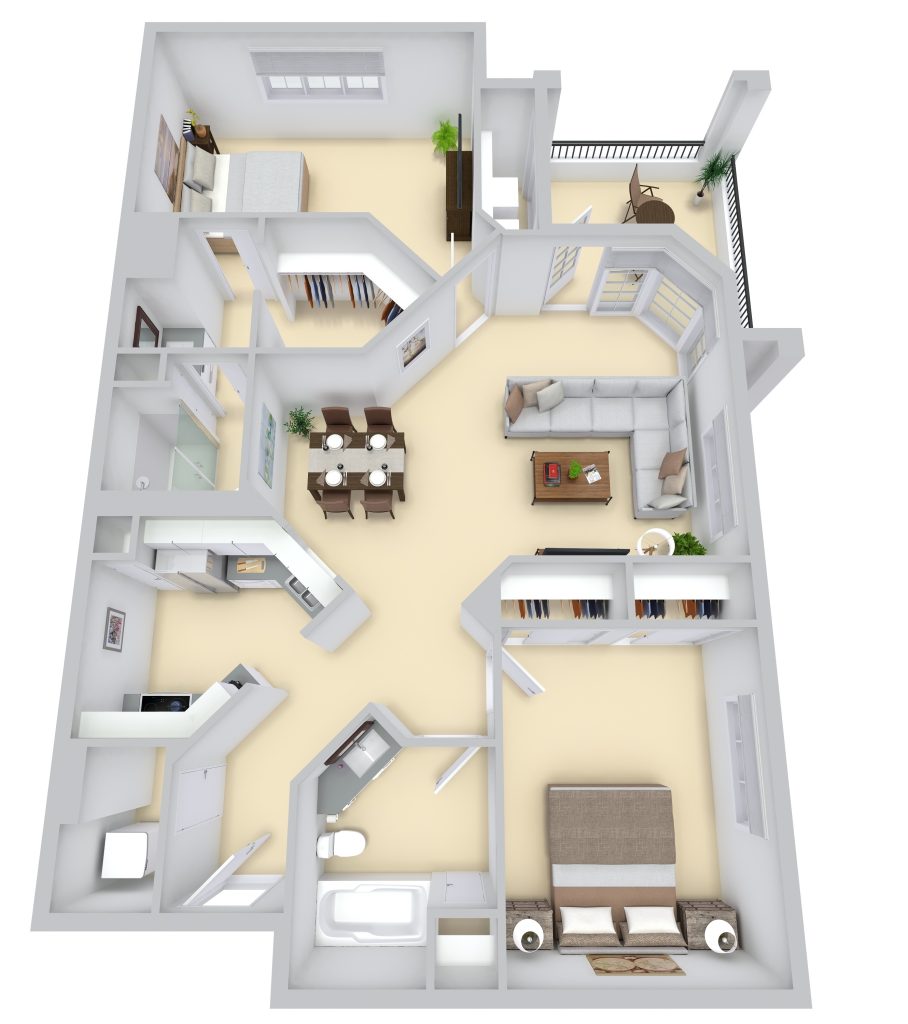 Harvest: Two Bedrooms / Two Bathrooms floor plan
