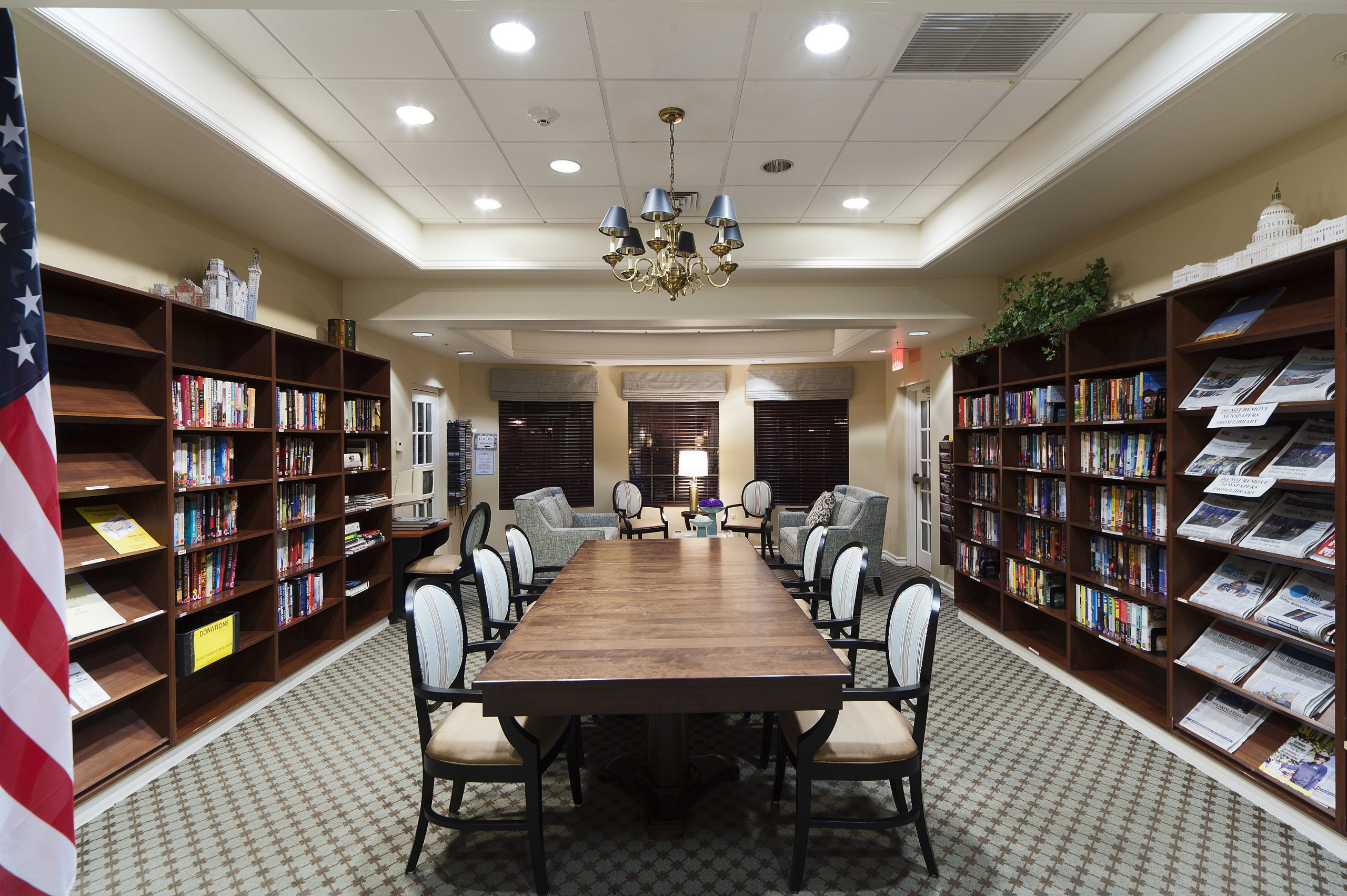 the library at the heritage tradition