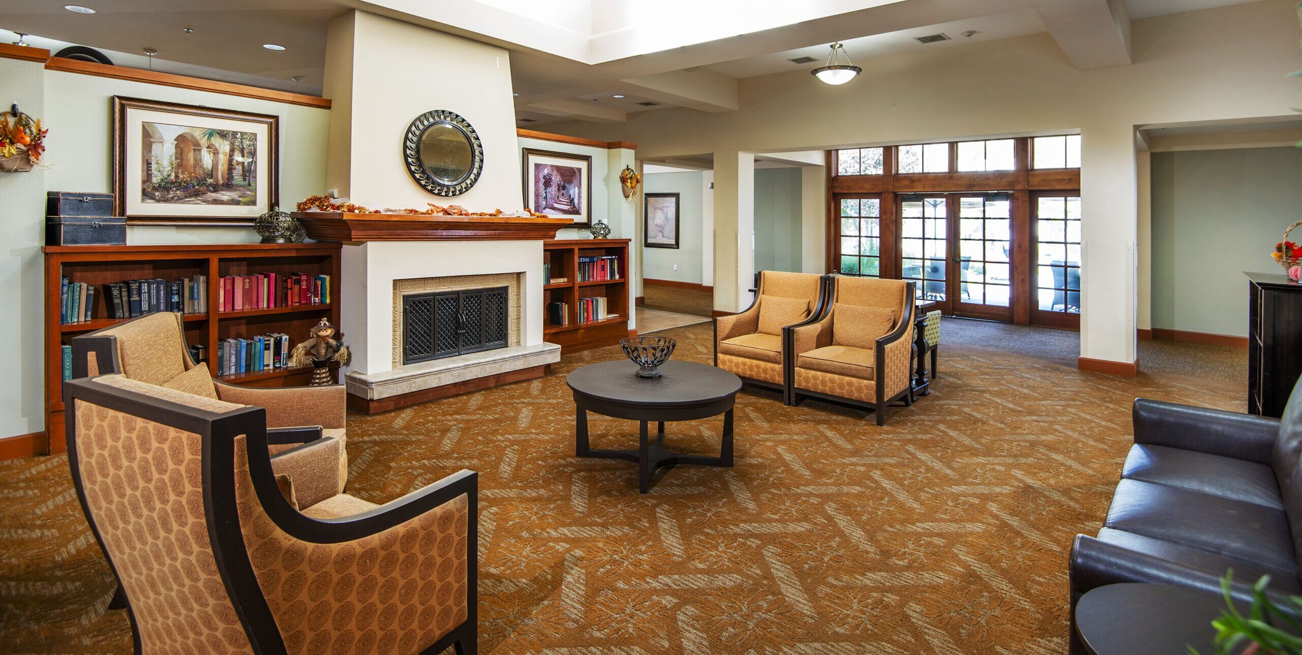 main lobby at la vida real, with beautiful furniture and natural light