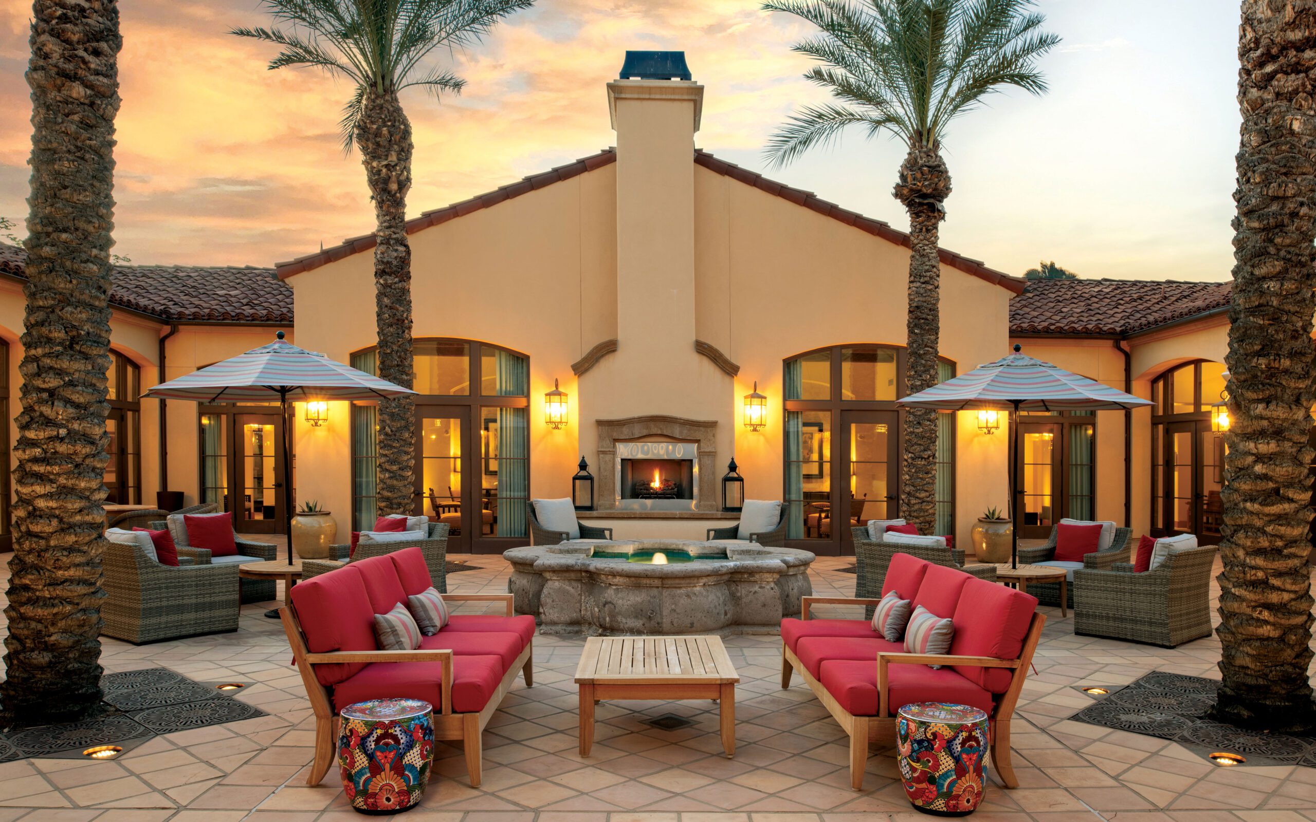 Courtyard seating at Maravilla Scottsdale. Courtyard seating at Maravilla Scottsdale.