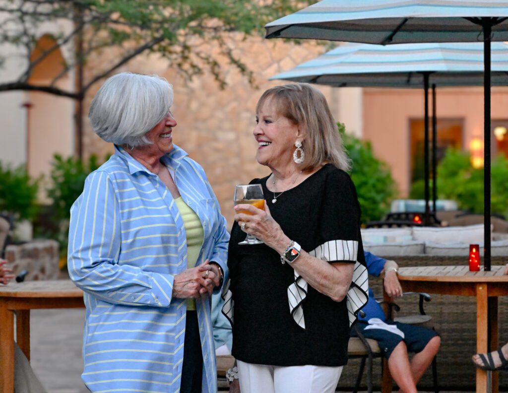 ladies socializing