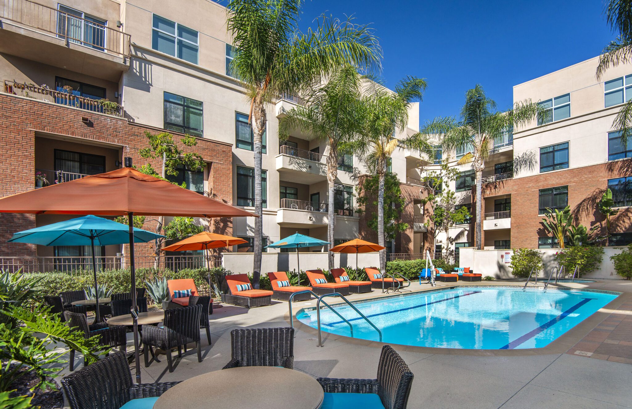 The Village at Northridge retirement community outdoor pool