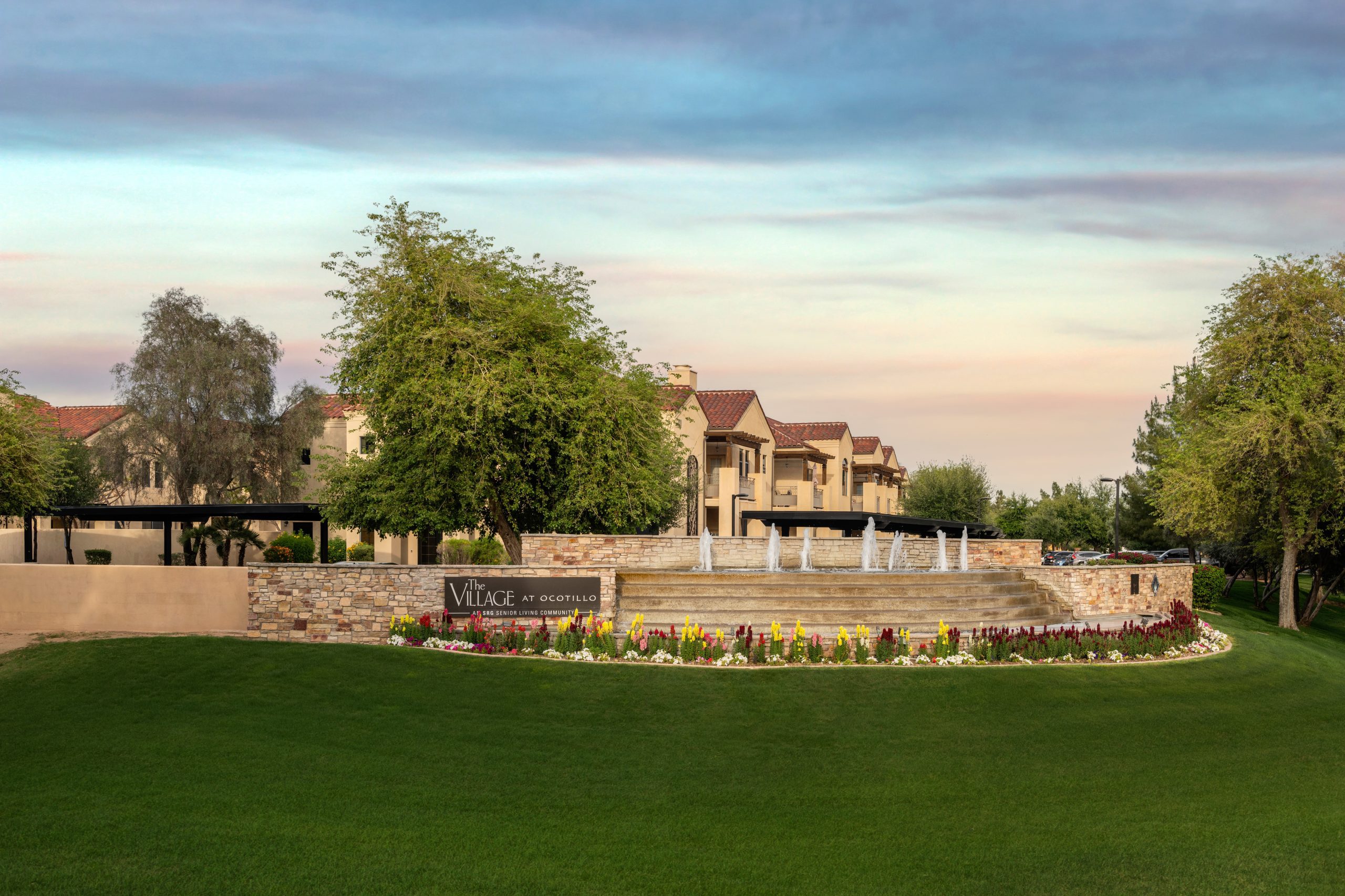 The Village at Ocotillo front fountain