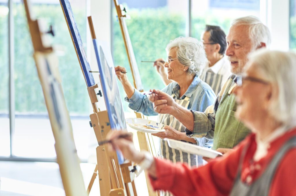 Senior painting class