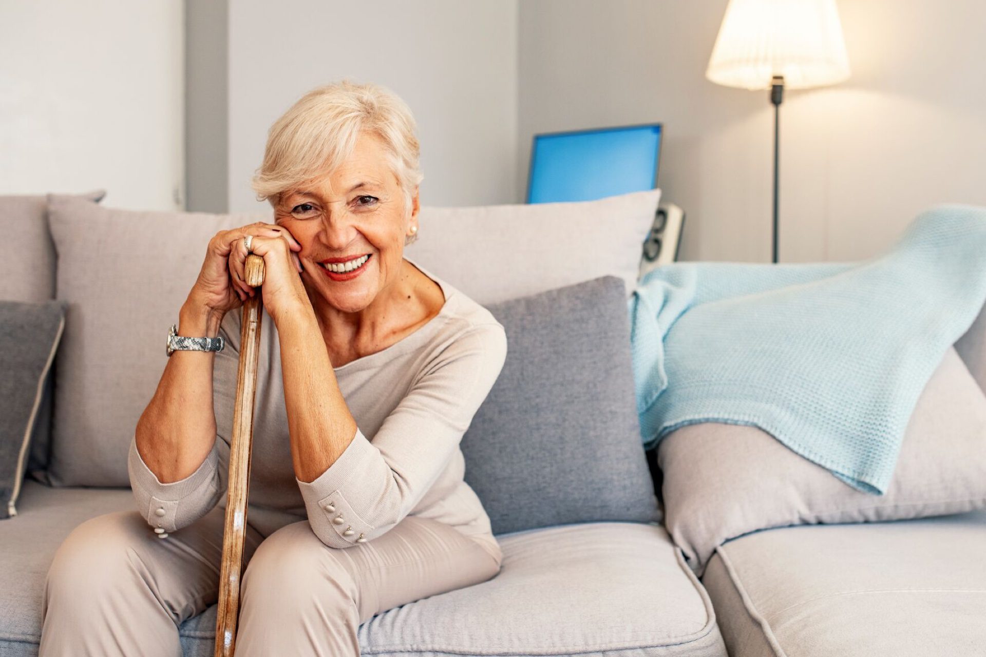 woman smiling