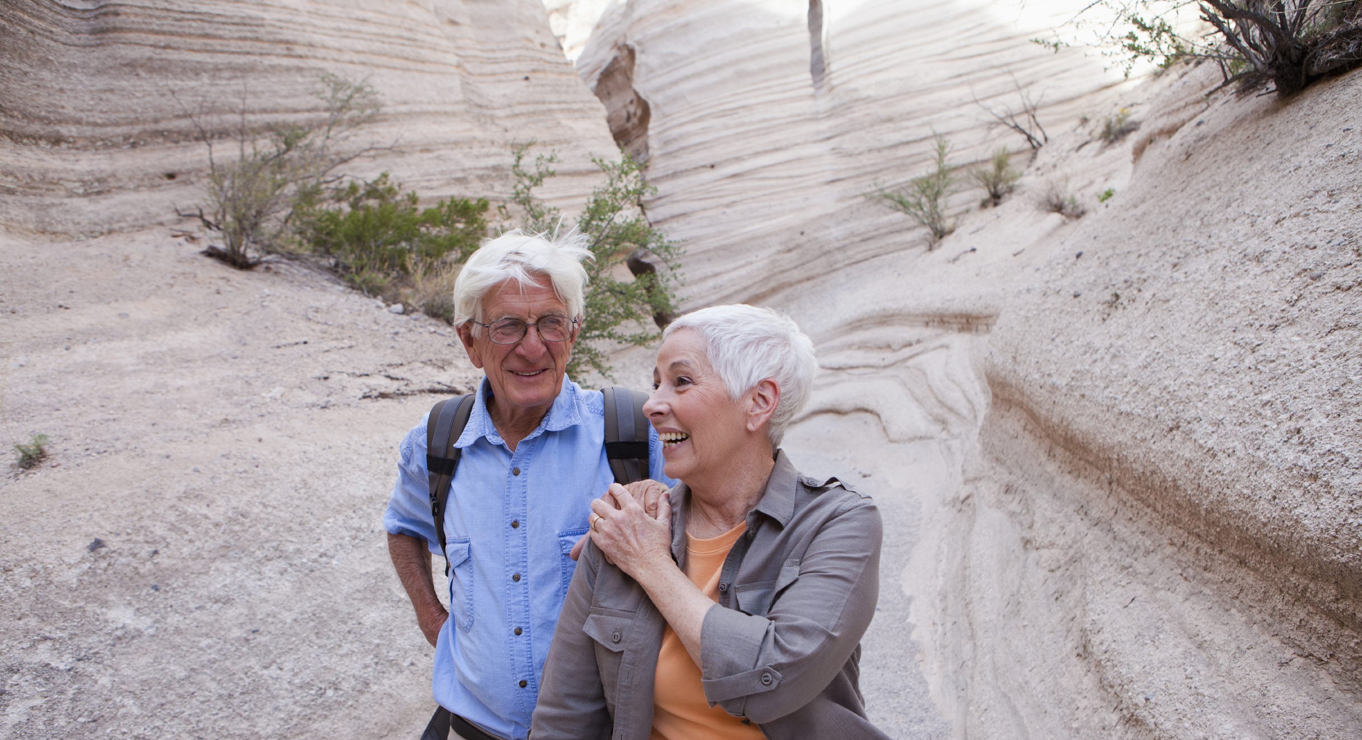 seniors on a hike together