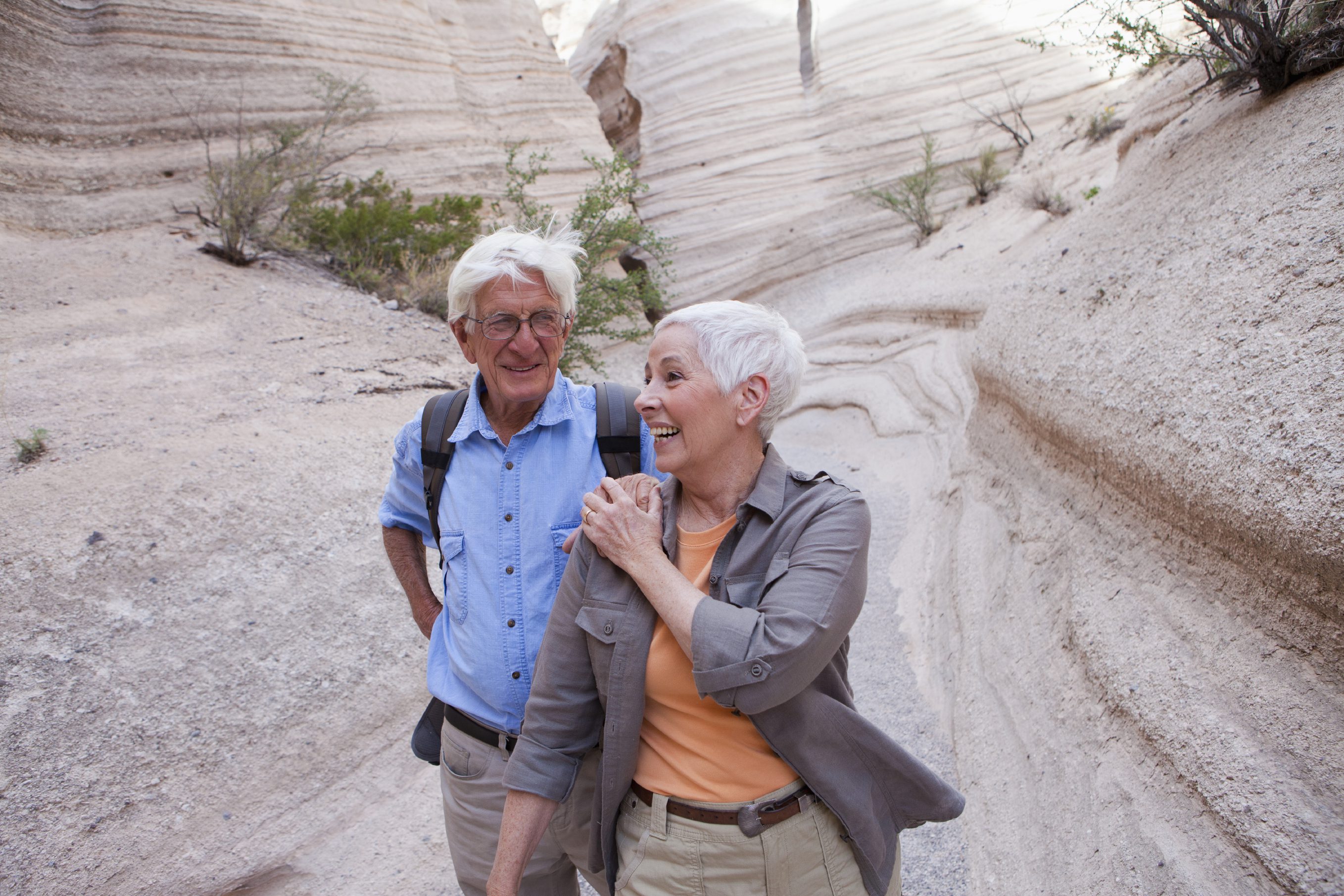seniors on a hike together