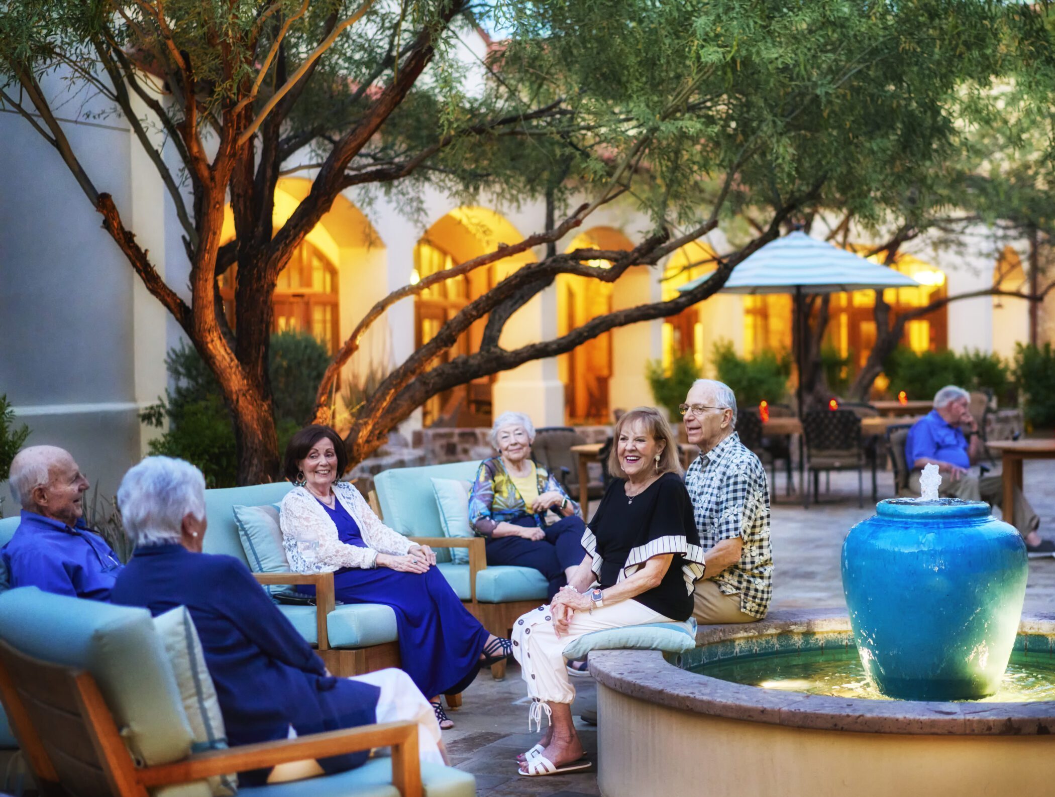 residents socializing